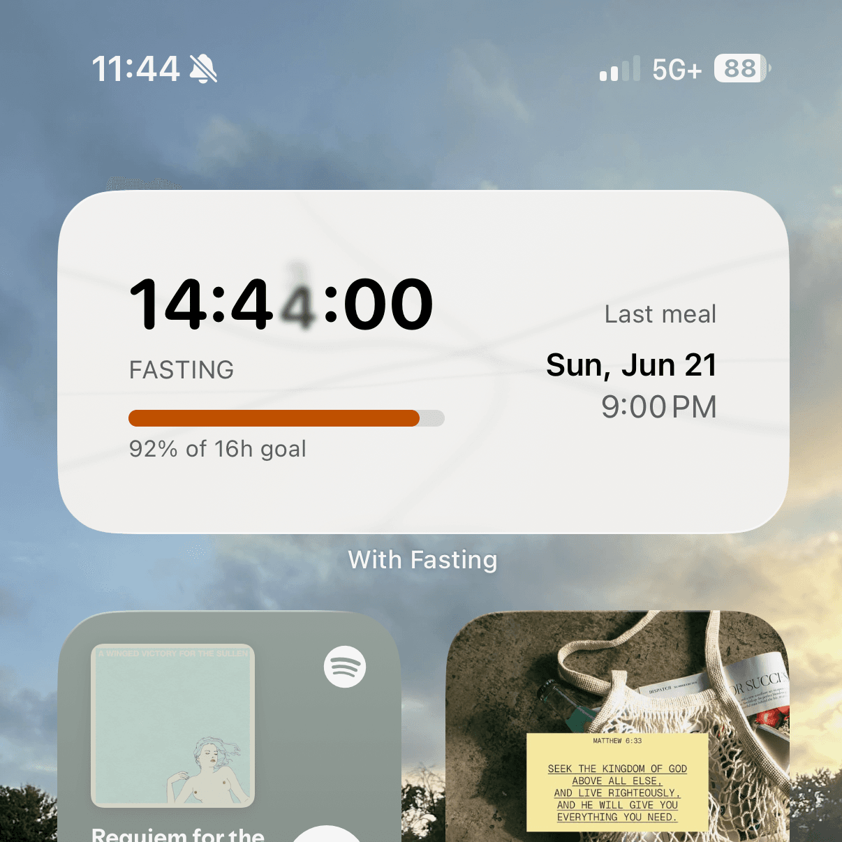 Fasting Widget